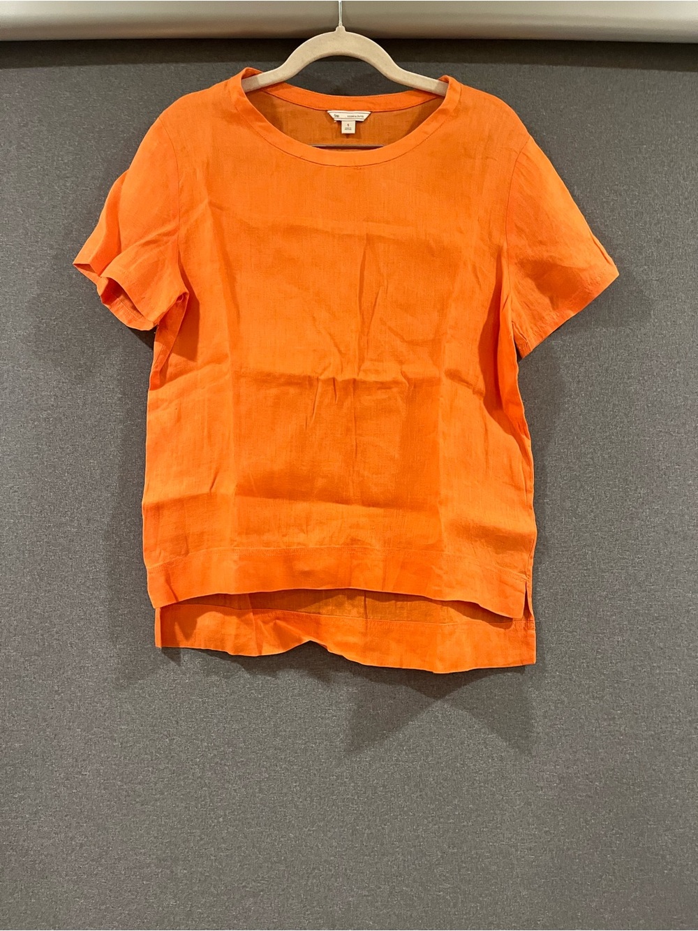 GAP Women’s Orange Short-Sleeve Linen Top
